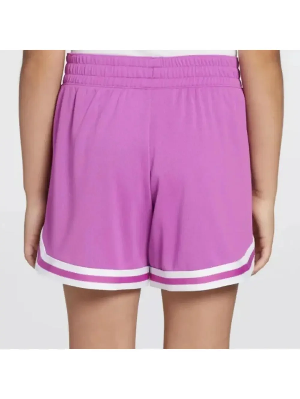 (C57) DICK'S Sporting Goods Girls L Mid-Rise Mesh Athletic Shorts Magenta Sky